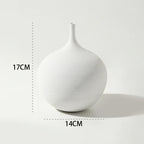 Minimalist Handmade Zen Ceramic Vase – Black & White Hand-Drawn Art for Living Room & Home Decor
