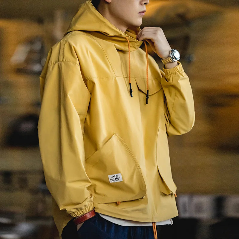 Maden Casual Outdoor Multi-Pocket Hooded Jacket – Men’s Spring & Fall Parka