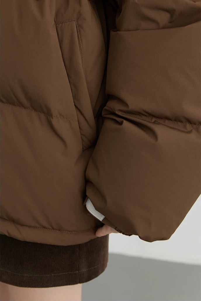 CHIC VEN Women’s 90% White Duck Down Jacket – Autumn/Winter Stand Collar Coat