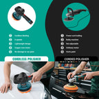 Cordless Car Buffer & Polisher Kit – Dual Battery Electric Polishing Machine with Variable Speed Control