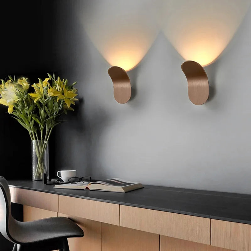 Nordic Modern LED Wall Lamp – Skateboard Design Bedside & Living Room Light