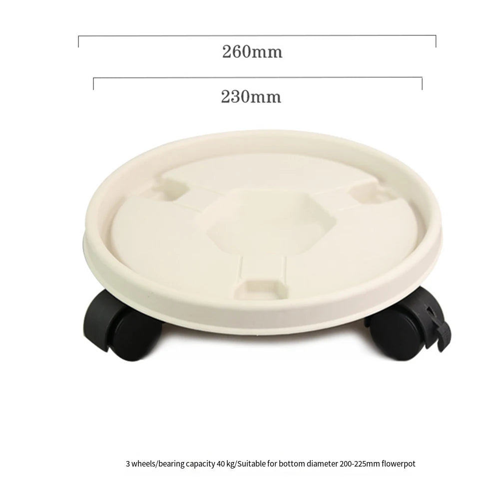 260mm Plant Mover With Wheels Plant Support Roller Universal Flower Pot Wheels Base Movable Tray Plant Stand With Rollers