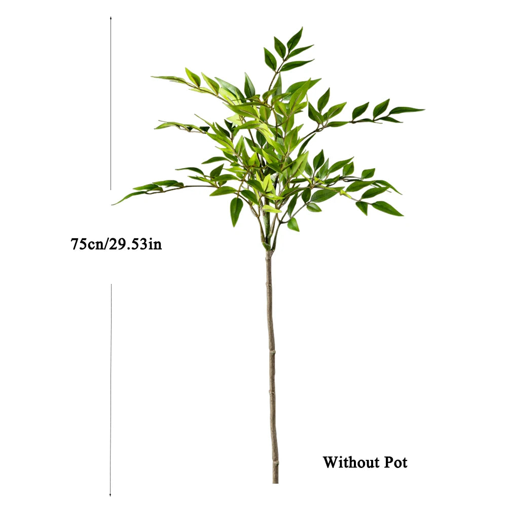 Kunstmatige Nandina Plant van 75-140 cm – Nep Tropische Palm- & Bamboe Bladeren voor Huis-, Tuin- & Kantoordecoratie