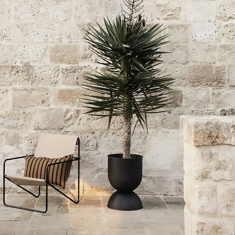 Jardinière artistique en fer pour villa, extérieur et jardin – Design résistant à la rouille, à poser au sol