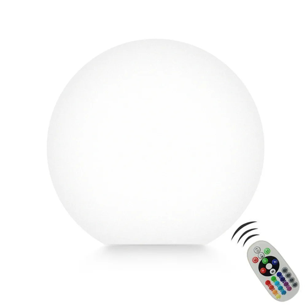 Boule Lumineuse LED Étanche pour Jardin – Lampe d'Extérieur Rechargeable pour Pelouse, Idéale pour Fêtes, Mariages et Décoration de Jardin