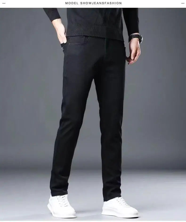 Autumn Summer Denim Jeans for Men – Straight Stretch Regular Fit