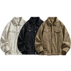 Japanese-Style Retro Corduroy Lapel Jacket – Autumn/Winter Casual Outerwear