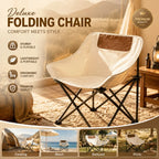Portable Folding Camping Chair – Ultra-Light Low Back Moon Chair for Outdoor Adventures