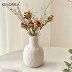 Vase Nordique en Céramique Creux Circulaire Donuts Pot de Fleurs Décoration Maison Salon Accessoires Décoration Intérieure Bureau Cadeau