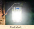Multifunctional 4-Leaf Foldable Camping Lantern – Solar Rechargeable Outdoor Emergency Light