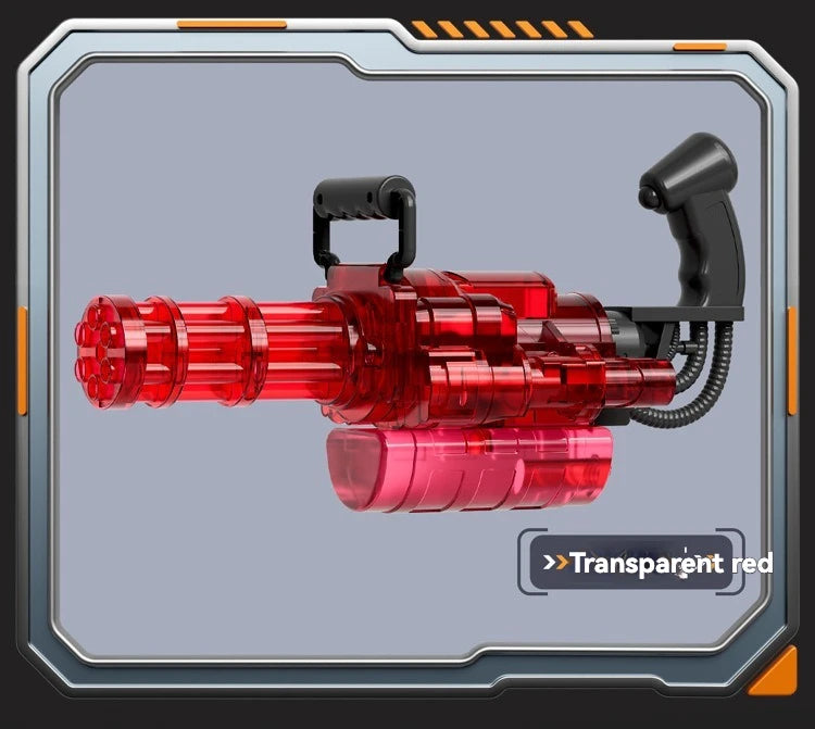 Rotating Spitfire Gatling Electric Water Gun – High-Pressure Continuous Pulse Water Blaster