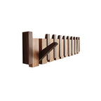 Kledinghaak van walnoothout, wandgemonteerd, verborgen decoratiehaak, opvouwbaar, voor slaapkamerkasten, houten wandplank, woondecoratie