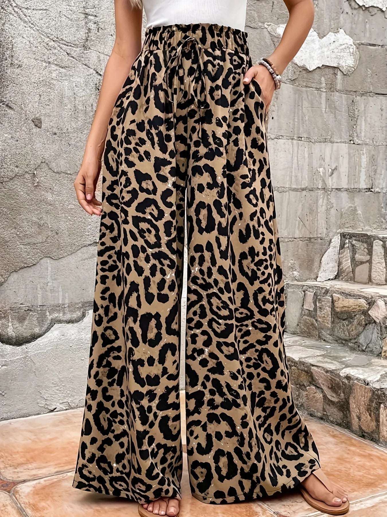 Pantalon élégant pour femme, coupe droite large – Confort sophistiqué