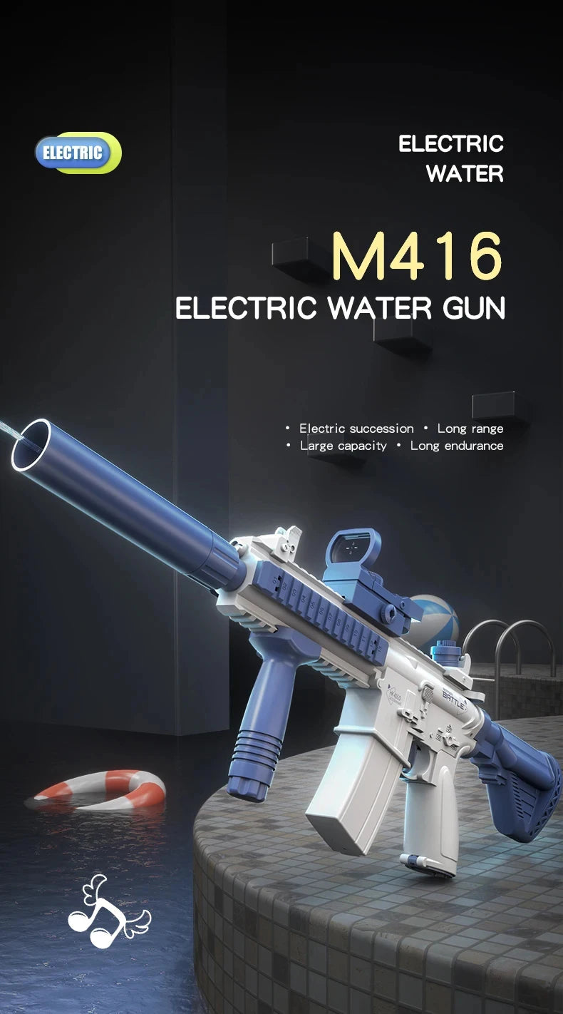 M416 Electric Water Gun – Full Automatic Summer Water Blaster for Outdoor Fun