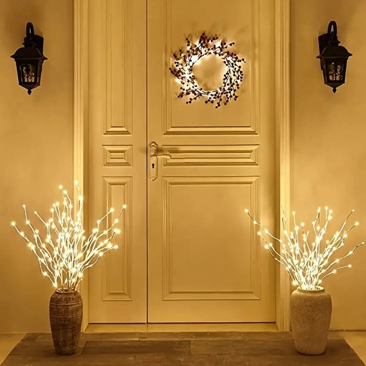 White Birch Branch LED Fairy Lights – 20 LED Battery Willow for Home & Outdoor
