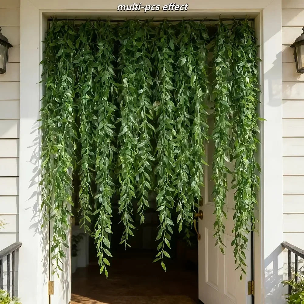 20pcs Extra-Long Deluxe Willow Vine – Artificial Hanging Greenery for Home & Event Decor