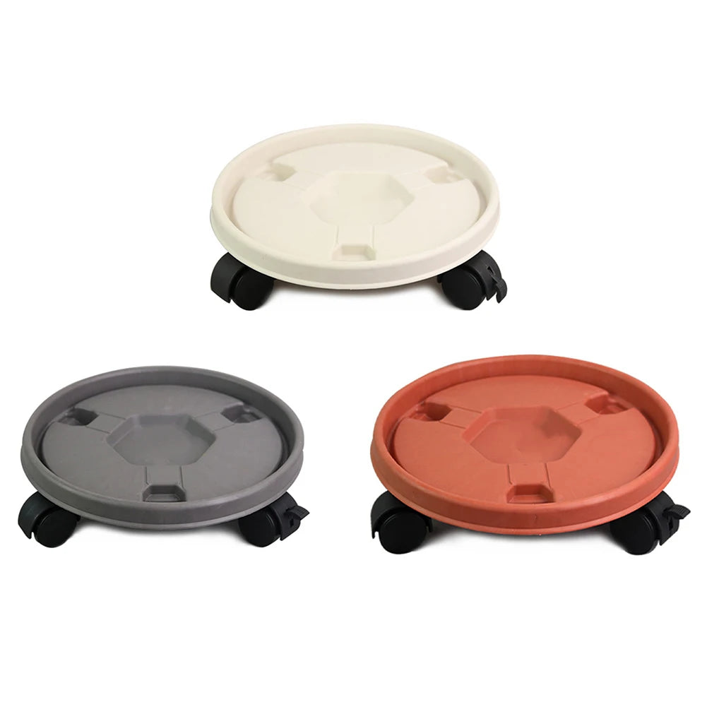 260mm Plant Mover With Wheels Plant Support Roller Universal Flower Pot Wheels Base Movable Tray Plant Stand With Rollers