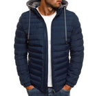 Men’s Autumn Winter Hooded Overcoat – Thick Warm Zipper Jacket for Casual & Streetwear Style