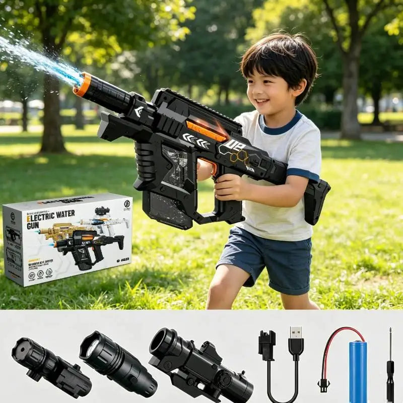 Electric Water Sprayer Toy for Summer Outdoor Fun – Automatic Continuous Water Flow with Rechargeable Battery