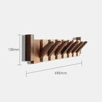 Kledinghaak van walnoothout, wandgemonteerd, verborgen decoratiehaak, opvouwbaar, voor slaapkamerkasten, houten wandplank, woondecoratie