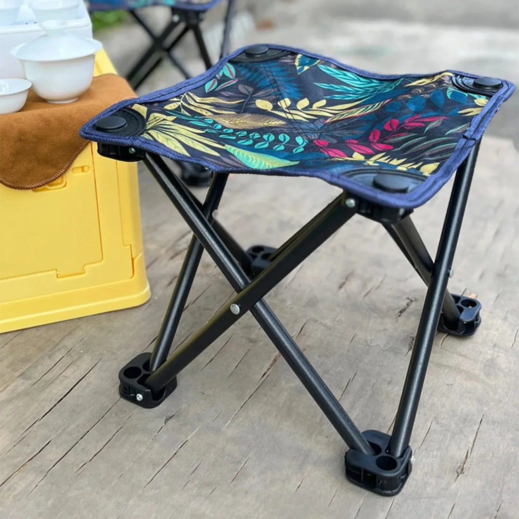 Portable Folding Stool Mini Camping Chair – Lightweight Outdoor Beach Chair with Carry Bag
