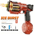Simulated Recoil Electric Water Gun Toy with Automatic Lights & Water Spray Feature