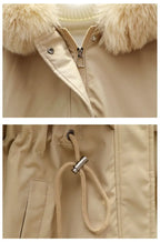 New Women Winter Jacket – Slim Long Coat with Big Fur Collar