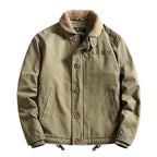 Windbreaker Parka Winter Jacket for Men – Fleece-Thickened Corduroy Coat