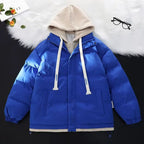 New Winter Hooded Parka – Men’s & Women’s Loose Fit Removable Hood Casual Cotton-Padded Jacket