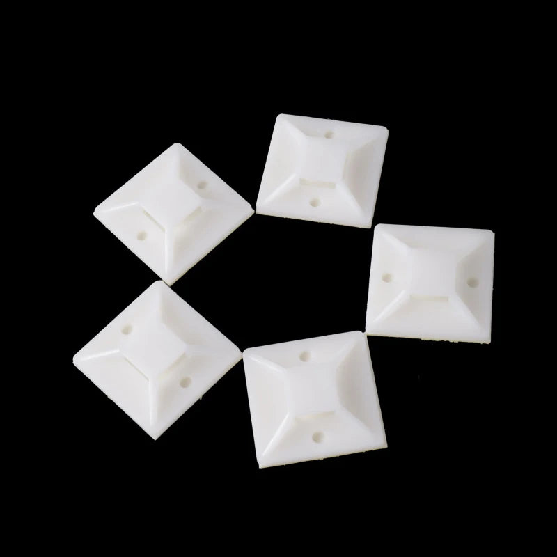 10 PCS Self-Adhesive Cable Tie Mounts – Removable Wire Clips for Home, Office & Car