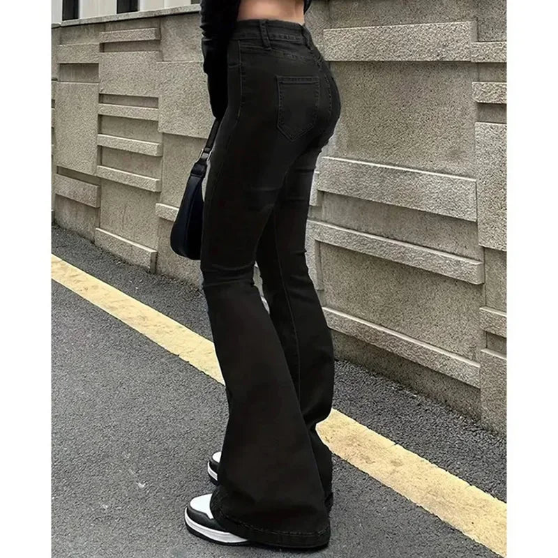 Women’s High Waist Flared Jeans – Stretchy Bootcut Denim Pants