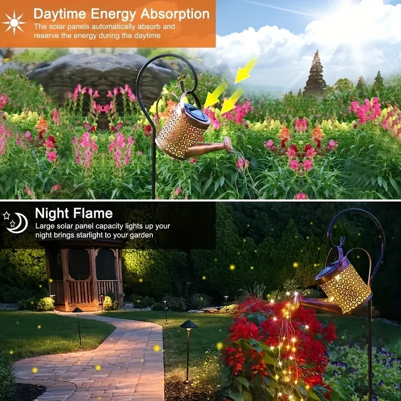Solar Watering Can Light For Outdoor Decor