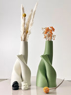 2PCS Creative Double-Shaped Vases – Colorful Dried Flower Vases for Living Room, Kitchen & Home Decor