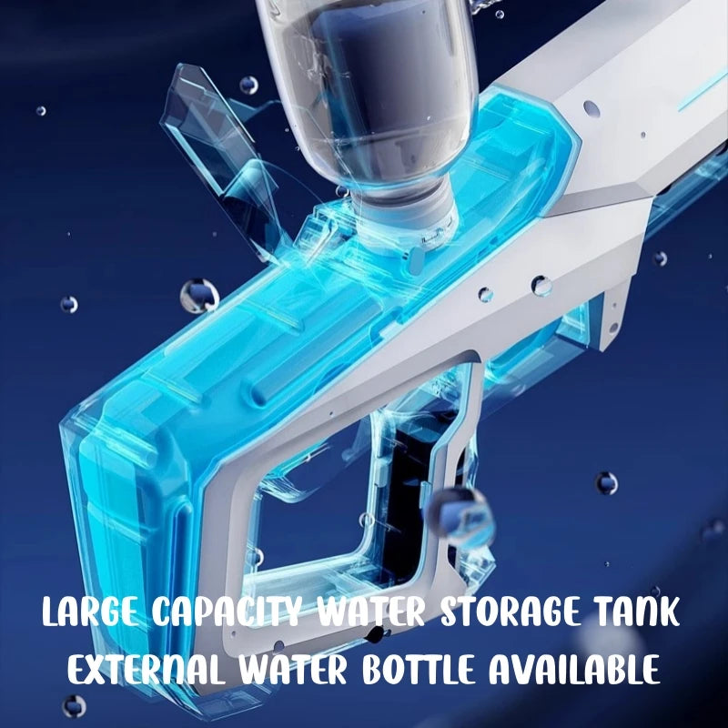 42cm Electric Water Gun – Automatic High-Pressure Water Blaster with Auto Water Absorption for Outdoor Summer Fun