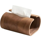 Natural Wooden Tissue Box Holder – Rustic Tissue Organizer for Home & Office