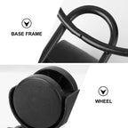 Flower Pot Tray Potted Plants Stand Round Rack Flowerpot Movable Shelf with Wheels Metal Rolling Coaster