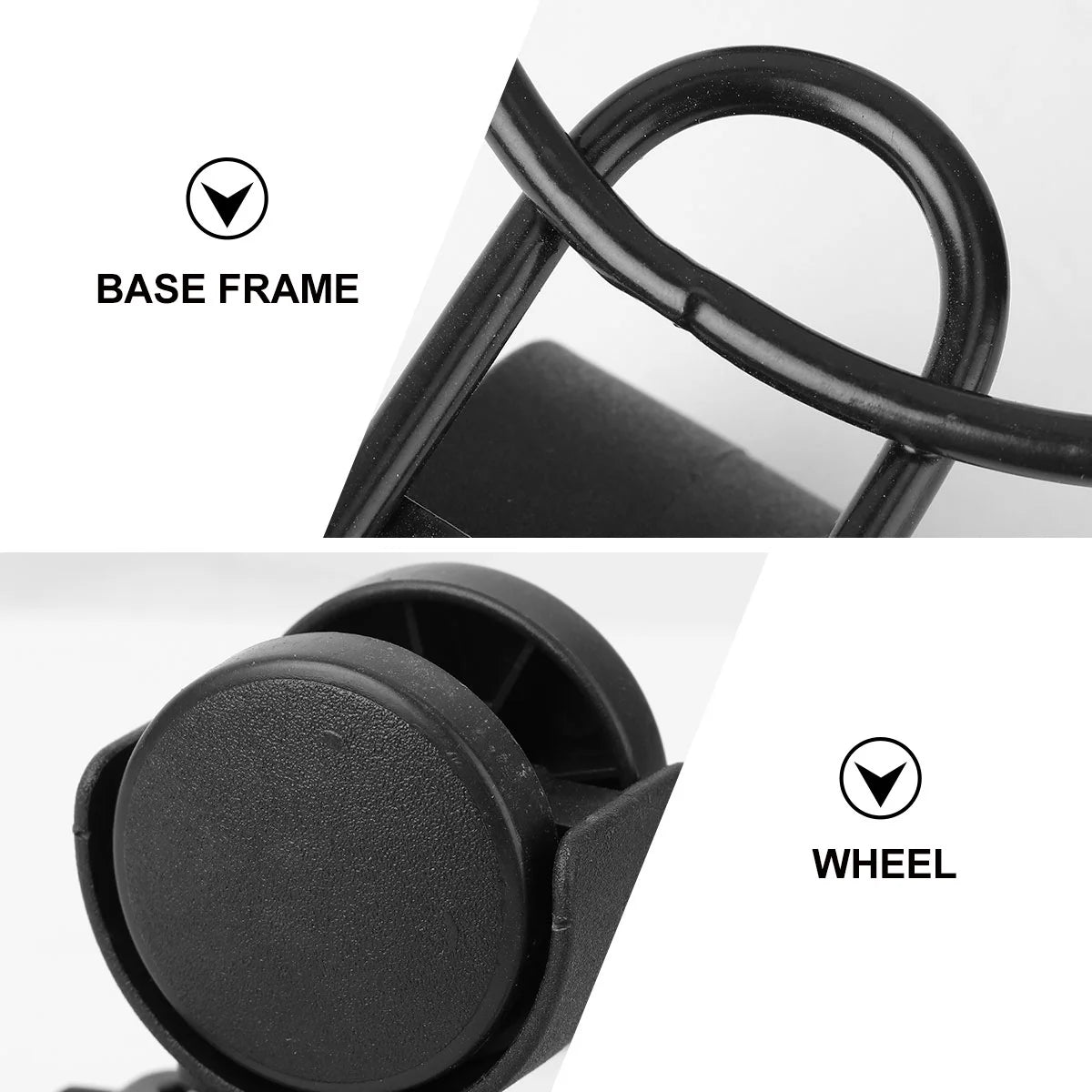 Flower Pot Tray Potted Plants Stand Round Rack Flowerpot Movable Shelf with Wheels Metal Rolling Coaster