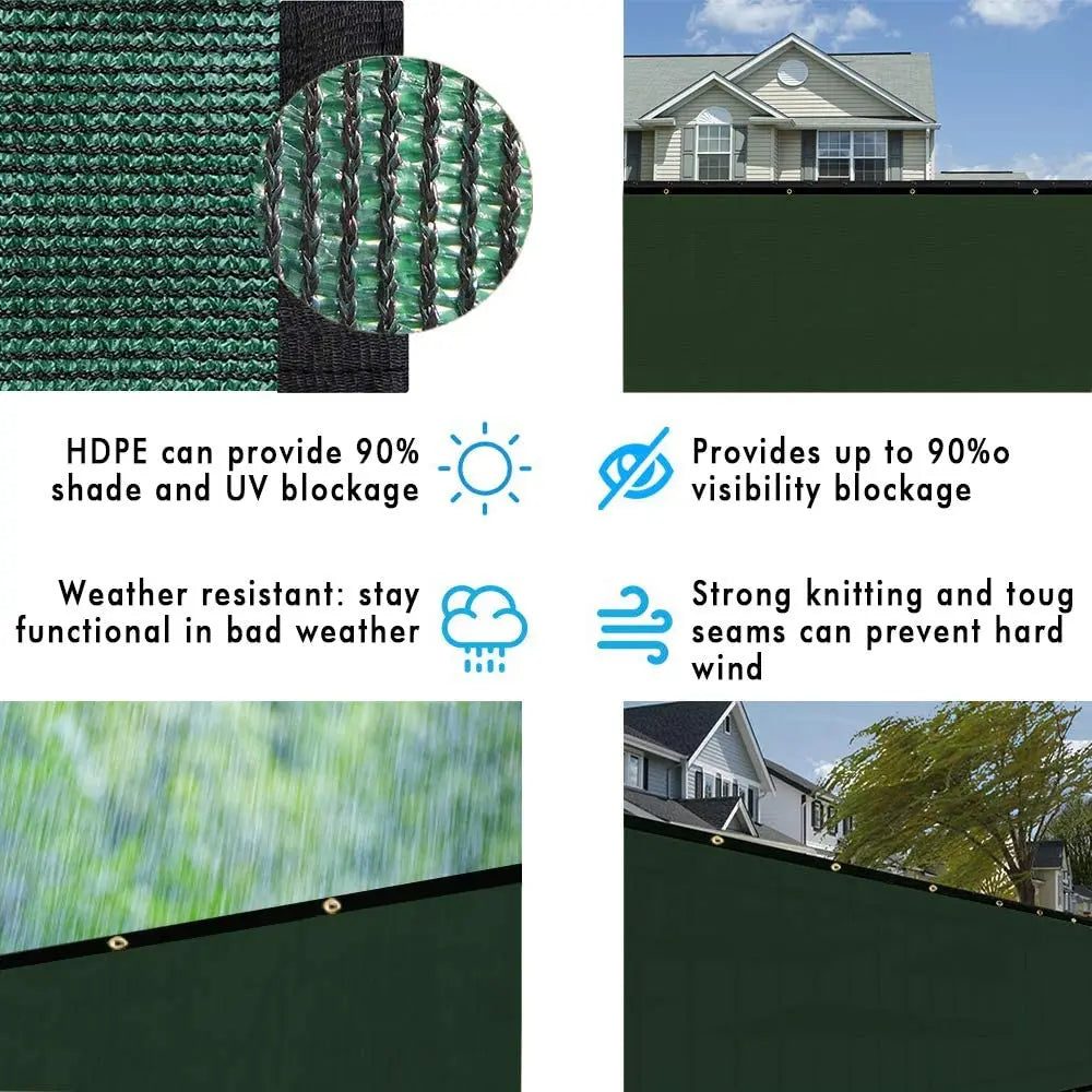 Green Fence Privacy Screen Windscreen – Heavy Duty Outdoor Privacy Barrier