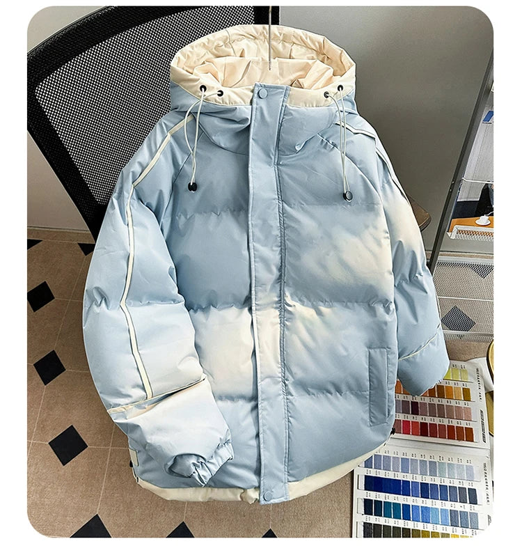 Men’s Winter Down Jacket – Thick Warm White Duck Down Puffer Coat with Hood, Windproof & Cold-Proof