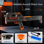 New Folding Electric Water Gun with Flashing Lights – High-Speed Rechargeable Water Blaster