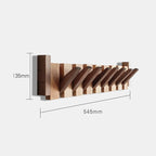 Kledinghaak van walnoothout, wandgemonteerd, verborgen decoratiehaak, opvouwbaar, voor slaapkamerkasten, houten wandplank, woondecoratie