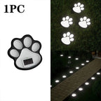 LED Solar Dierenpootafdruk Lampen – Waterdichte Buiten Tuinpad Verlichting (1–12 STUKS)