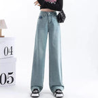 Girls Fashion Baggy High Waist Jeans