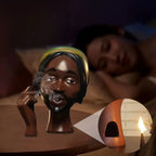 Black Woman Resin Head Incense Burner – Censer & Stick Holder for Home Décor