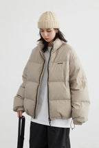 CHIC VEN Women’s 90% White Duck Down Jacket – Autumn/Winter Stand Collar Coat
