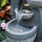 Tabletop Resin Water Fountain with LED Light – Indoor Zen Desk Decor Feature