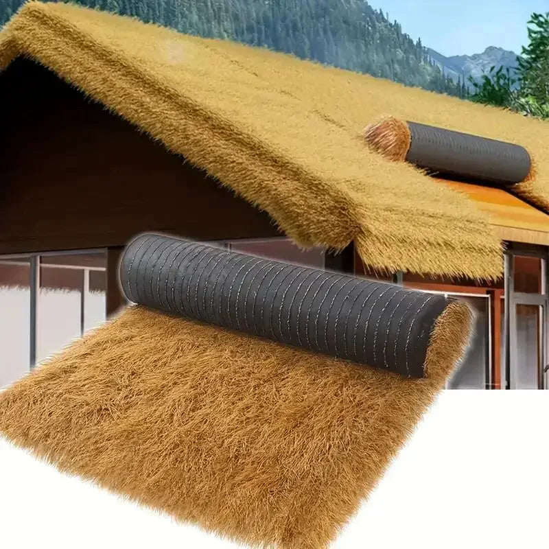 Artificial Thatched Roof Roll – Synthetic Plastic Roofing for Outdoor Decor