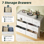 Unité de rangement en tissu à 7 tiroirs