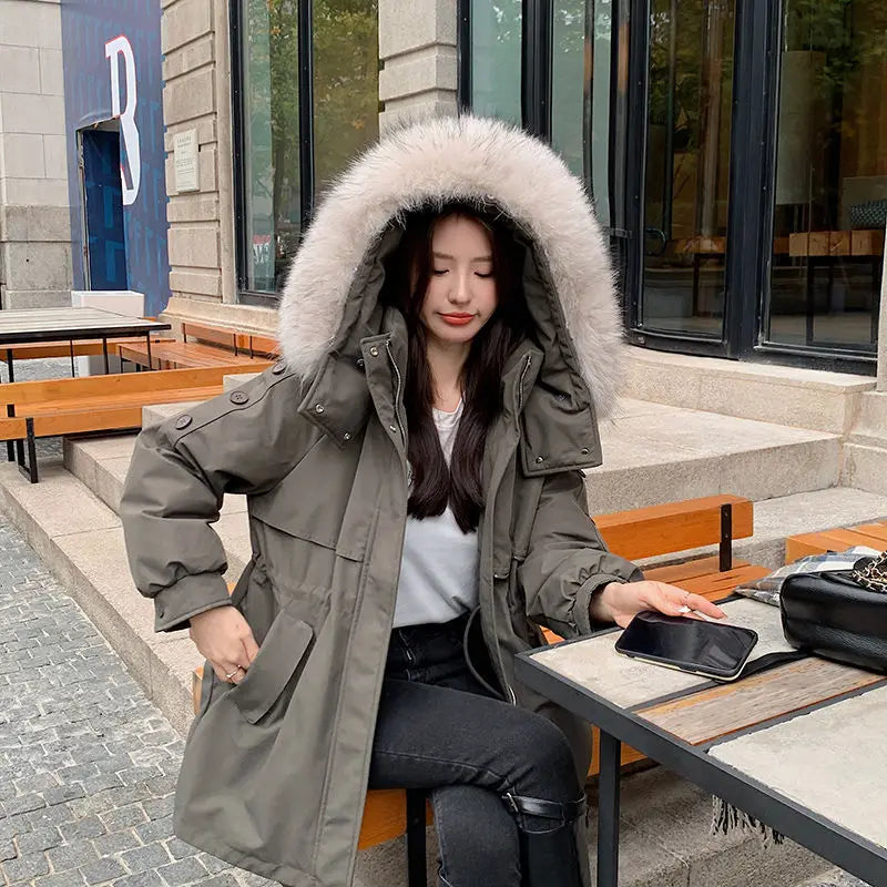2025 New Winter Thicken Parkas with Wool Liner & Fur Collar