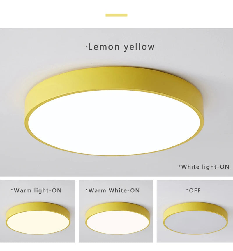 Macaron LED Nordic Ceiling Light – Modern Minimalist Lighting for Home
